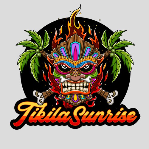 Tiki inspired race car logo Design by moonchinks28