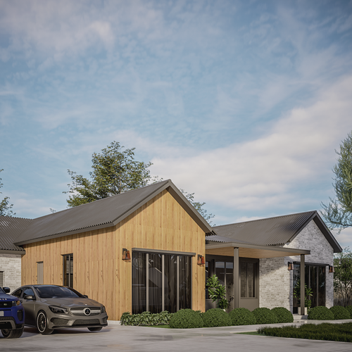 Front elevation of house Design by Muzaena