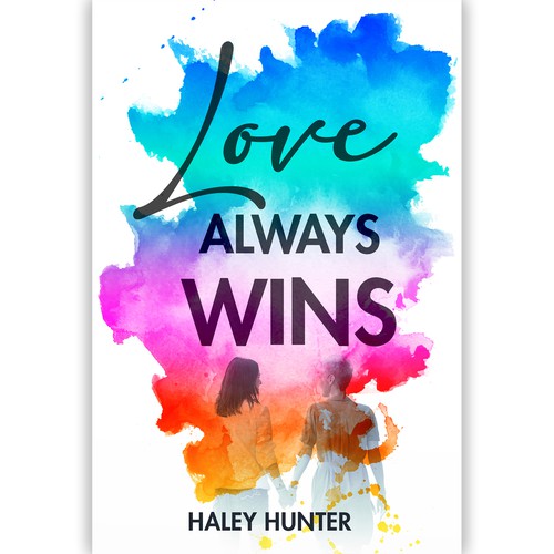 LGBTQ lesbian Loud and proud rainbow book cover To Attract readers Design by Aleaca