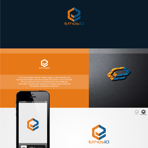 Diseño de * Jelavić S titulado "Create an abstract text logo for text analytics."