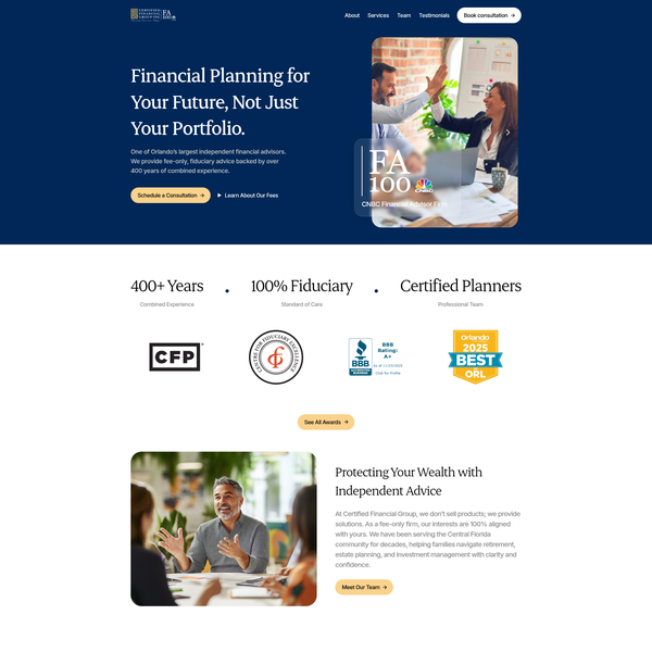 Design Concept for the CFG website.