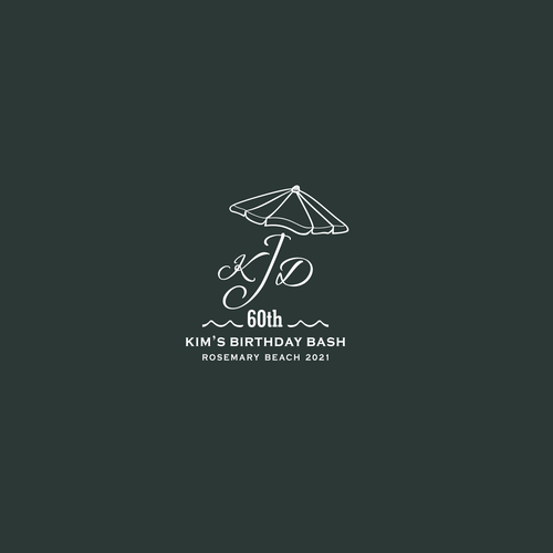 Refined yet Jaunty Logo for 60th Birthday Design by Gilidesigns™