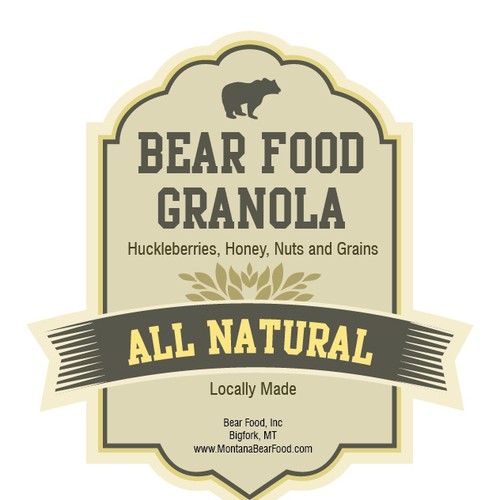 print or packaging design for Bear Food, Inc Design por be ok