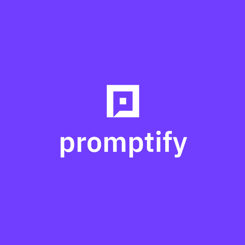 Modern, Simple and Sleek Logo for Promptify.com Design by GIRMEN