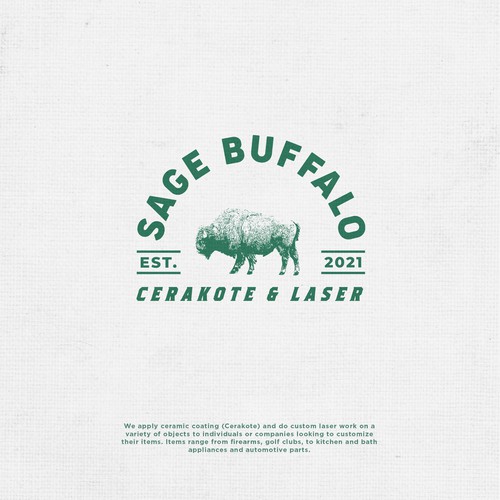 Diseño de Design an American Bison themed logo for a specialized coating company in Montana. de Kubo"