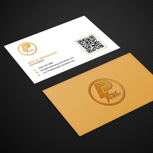 Modern Business Card Design for Electric Energy and Solar Company Design by VIVID_Design.