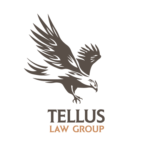 Tellus Law Group - HAWK LOGO (Flying Hawk & Hawk Head) Design by Dobf Studio
