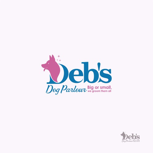 clean, fun lines incorporating dogs for grooming Design by i-ali