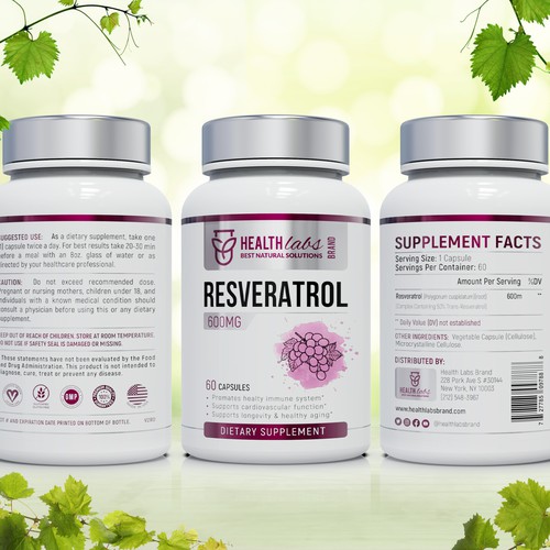 New Brand Health Supplement Brand Label Design Design by m.art.designs