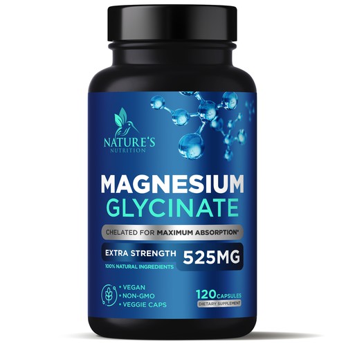 Natural Magnesium Glycinate Design needed for Nature's Nutrition Design by gs-designs