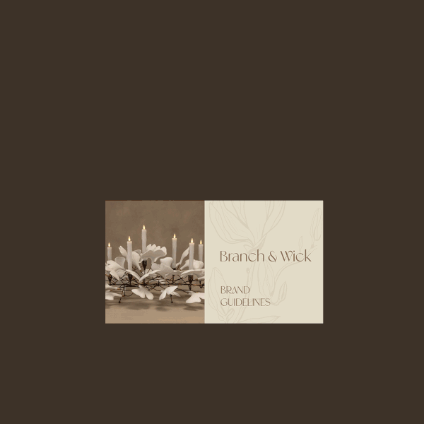 Design by Bojana. titled "Elegant Branding for Branch & Wick"