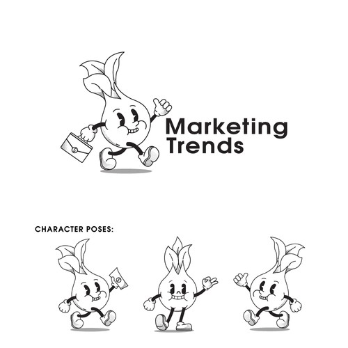 Illustrated Character Logo for Newsletter Design by WinterIsHere