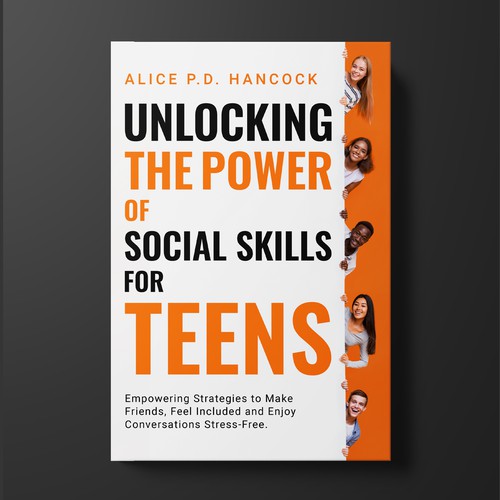 Minimalist Book cover for Teens ages 13-18 suffering from social anxiety and need to learn social skills Réalisé par KMS Arafat