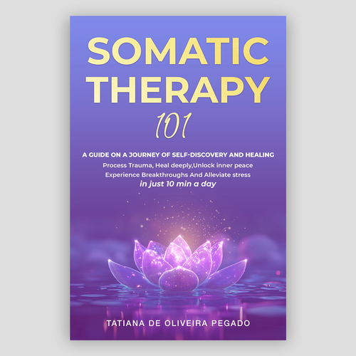 Beautiful & powerful book cover with a lotus flower design Design by DesignVibe