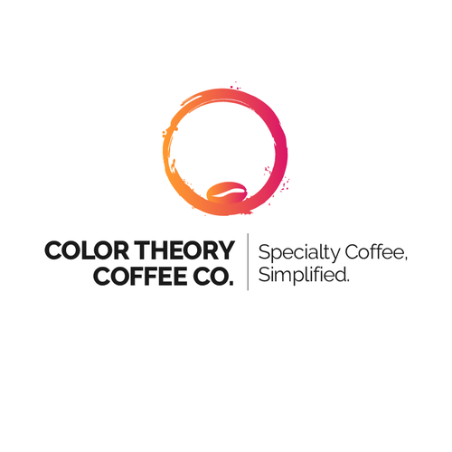 colorful logo  for a coffee company that uses colors to differentiate different coffees Design by M. Fontaine