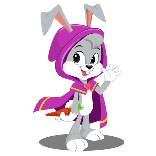 Cloak-Wearing Bunny Character (Vector) for Children's Book! Design réalisé par BroomvectoR