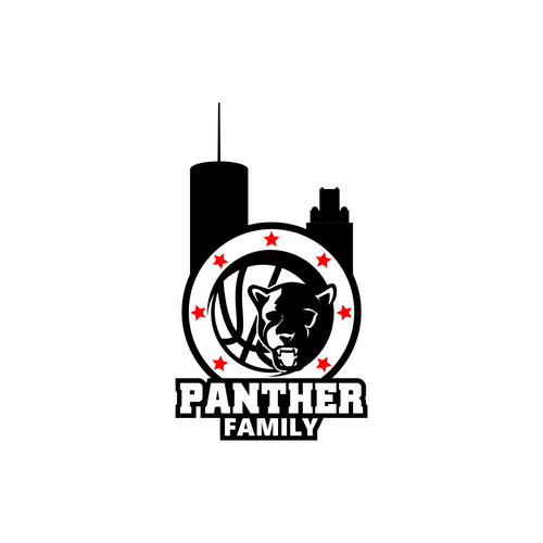 Basketball Logo for Team 'Panther Family' - Your Winning Logo Featured on Major Sports Network Design by dmtrgor123