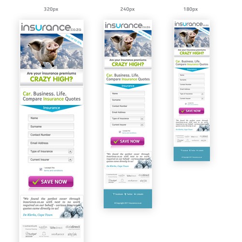 New app design wanted for insurance.co.za Réalisé par saffran.designs