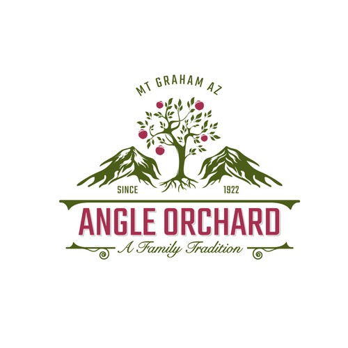 100 year old orchard logo. Design by Mararti