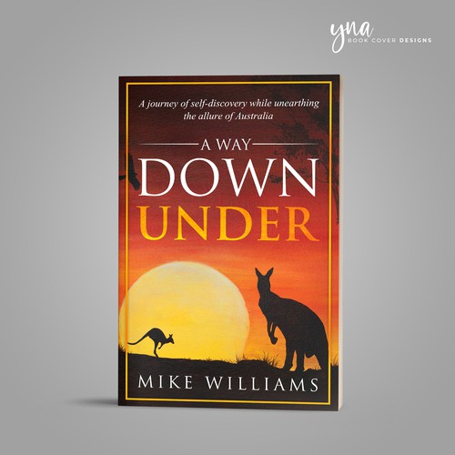 Full cover design for travel book A Way Down Under Design by Yna