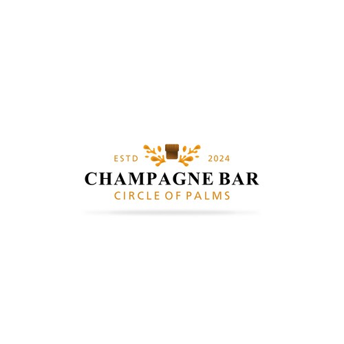 Luxury and modern Champagne Bar logo Design by SI MIIN