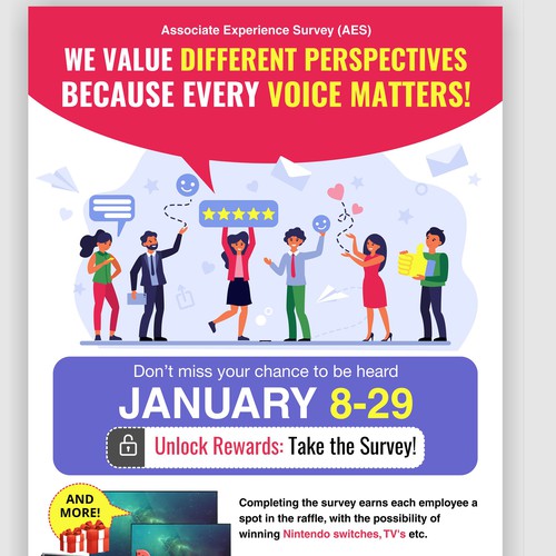 Acme Survey Need 100% Participation Design by The 3colors