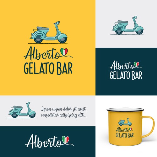 We need a creative interesting logo for gelato bar "Alberto Gelato Bar" Design by Lah-dee-dah