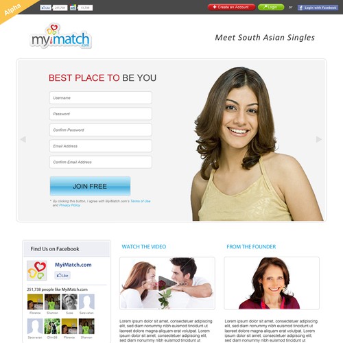Website design for New Dating Site - MyiMatch.com Design by Blissful ✨ Pixels