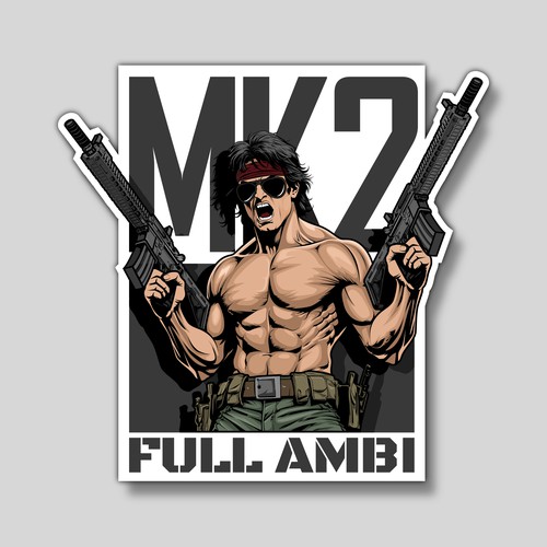 Rambo-Style Sticker Design by OmBesi