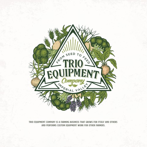 Design an agricultural logo for Trio Equipment Company Design by BestMaxa