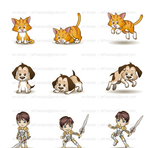 Design by Jeff Purnawan titled "Fun Characters Needed for iPad Game (Family Oriented)"