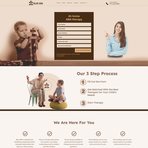 Looking for a friendly and minimalist design for kids therapy Site Design by WordpressExpert