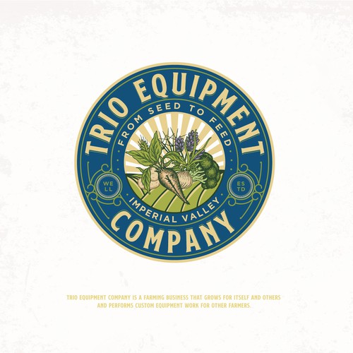 Design an agricultural logo for Trio Equipment Company Design by BestMaxa