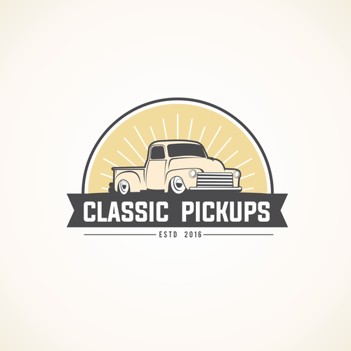 pickup truck logo design