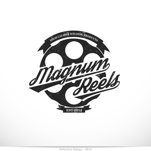 Create a vintage Magnum logo and brand identity for a welding accessories company. Diseño de Pixoblue Design