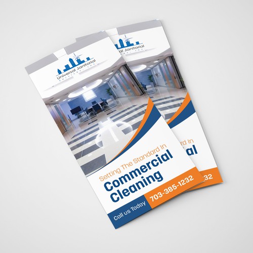 Brochure for an established commercial cleaning business Design by Ali Mag.