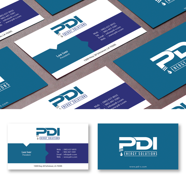 PDI Energy Solutiosn Logo and Business Card Design