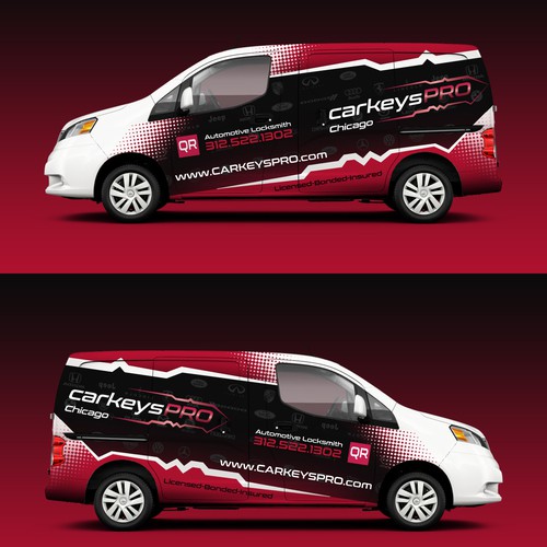 Attracted and noticeable design for Locksmith van wrap Design por Magnum Opus Design