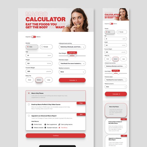 Landing page design contest entry by curious goat