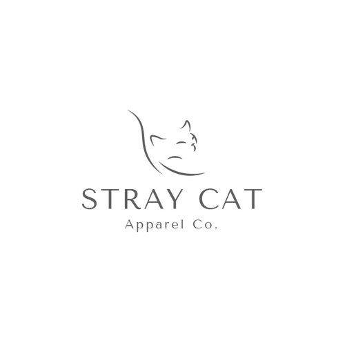 Logo for Stray Cat Apparel Co. - Clothing brand that donates 100% to saving cats! Design by NS000