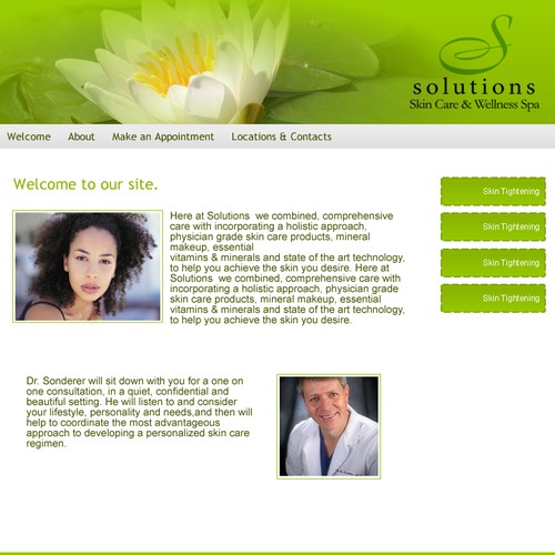 Website for Skin Care Company $225 Design by w1ww