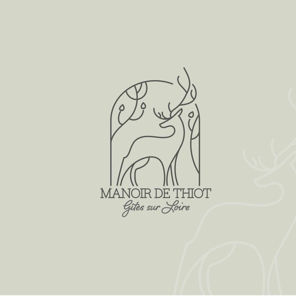 Design by Zeuvy titled " Airbnb's Logo for a Manor in Burgundy"