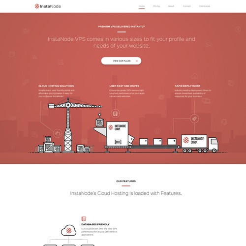 Cloud hosting design  page design contest