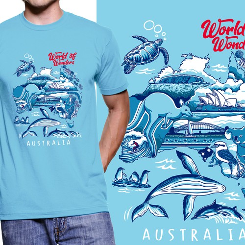 Australian T-shirts Design by noodlemie