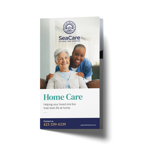 "Woman owned homecare agency brochure needs a refresh!" winning Logo & business card