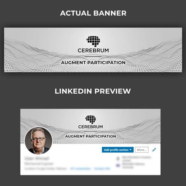 Design by Uzair-Graphics titled "LinkedIn Cover for Cerebrum"