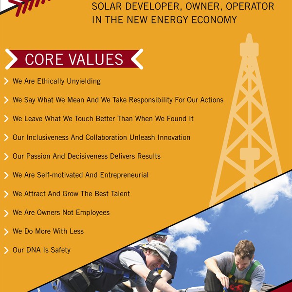 Design a bright new missions and values poster for Nexamp's offices!