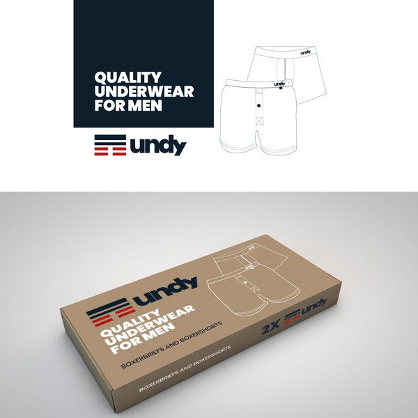 Create an awesome box design for a new underwear brand