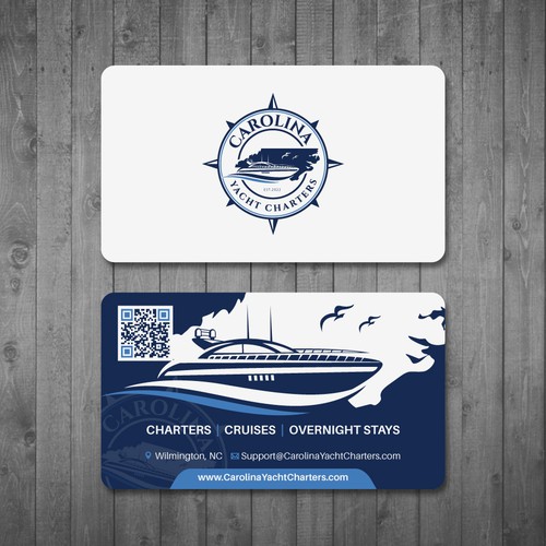 Carolina Yacht Charters Business Card Design by Tcmenk