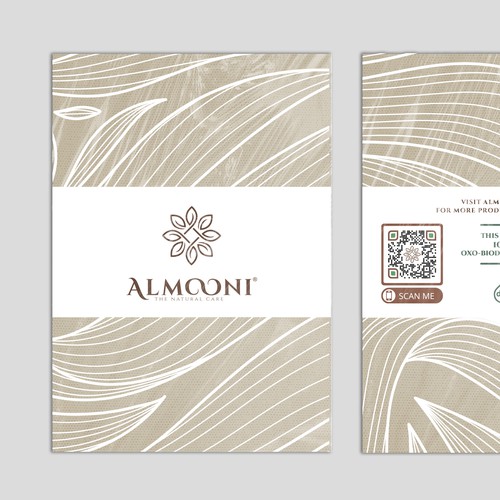 Design a simple yet elegant polybag packaging for our loofah brand Design by zzzArt